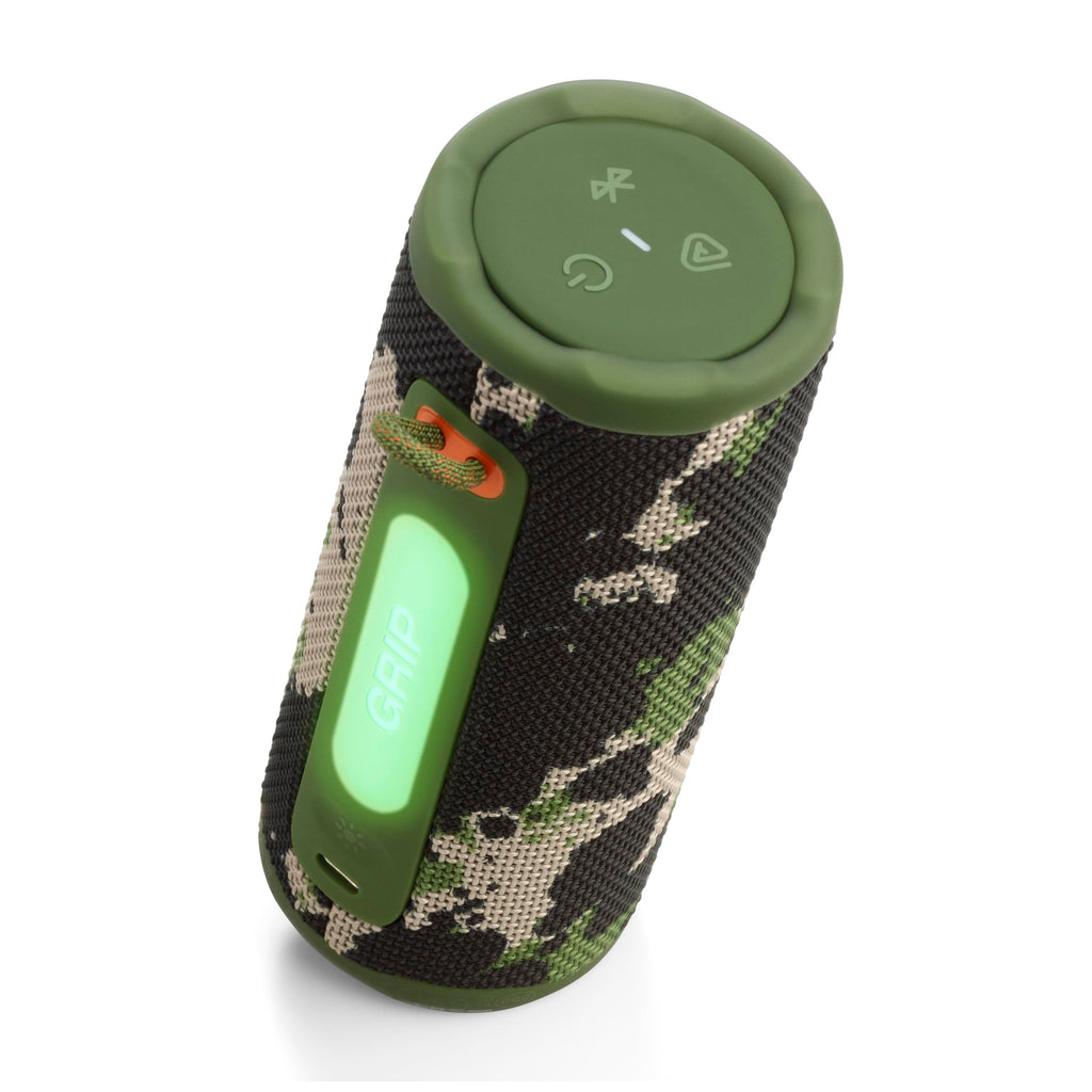 JBL Grip Portable Bluetooth Speaker, Waterproof, Ambient Light - Red