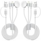 Travel Essentials,3 in 2 USB C Cable for Apple Watch Charger,iPhone Charger,Multi Charging Cable,Cruise Vacation Camping Essentials,Portable for iWatch Series 12-2/Ultra/SE & iPhone 18 17-12,Car,Pink