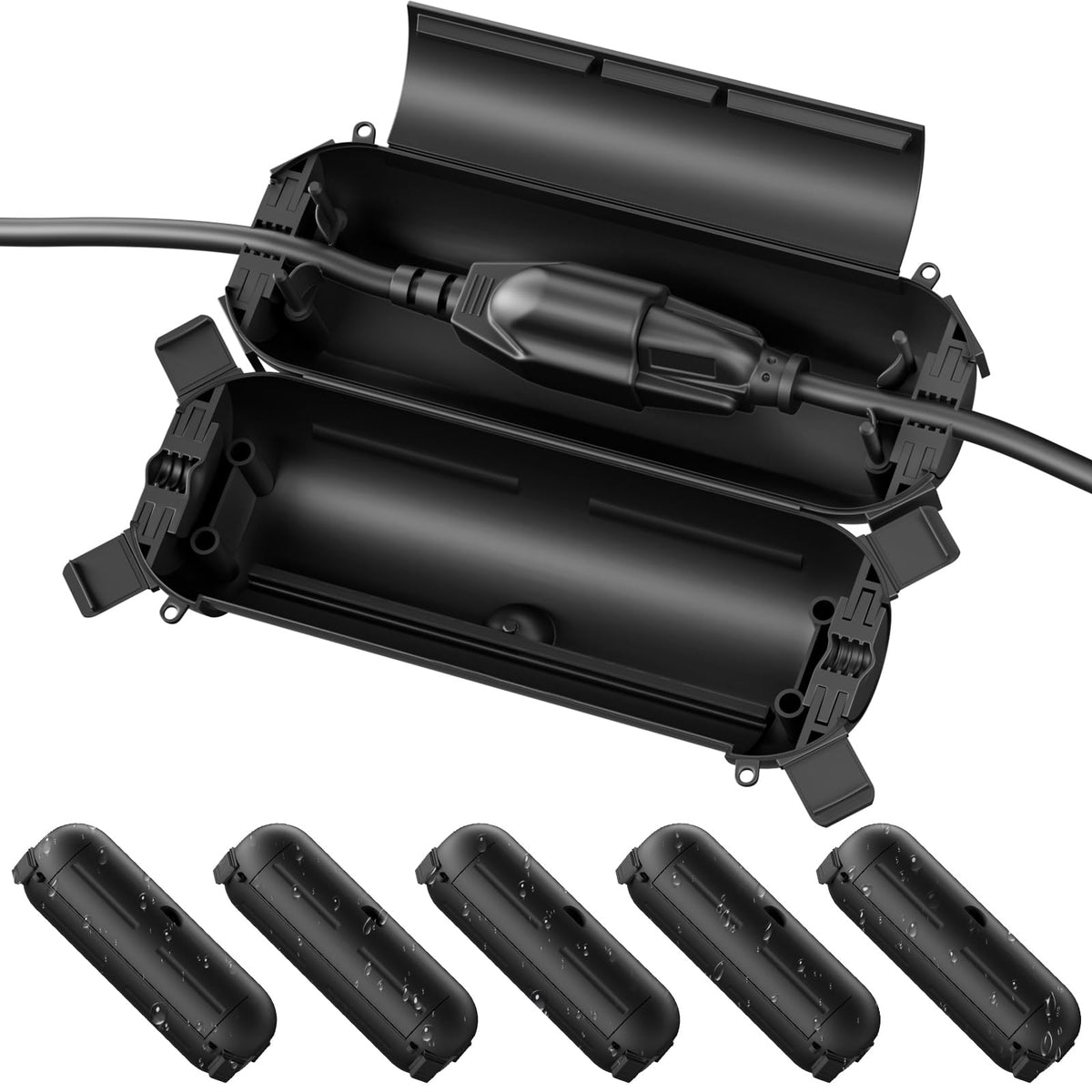 [3 Pack] Flemoon Outdoor Extension Cord Safety Cover with Waterproof Seal