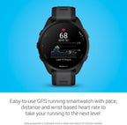 Garmin Forerunner® 165, Running Smartwatch, 43mm, Black
