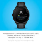 Garmin Forerunner® 165, Running Smartwatch, 43mm, Black