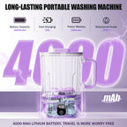 Underwear Washing Machine, Upgrade 2.5L Mini Portable Washing Machine, Mini Washer Deep Cleans Small Clothes for Apartment, Dorm, RV, Travel & Hotel Use (White)