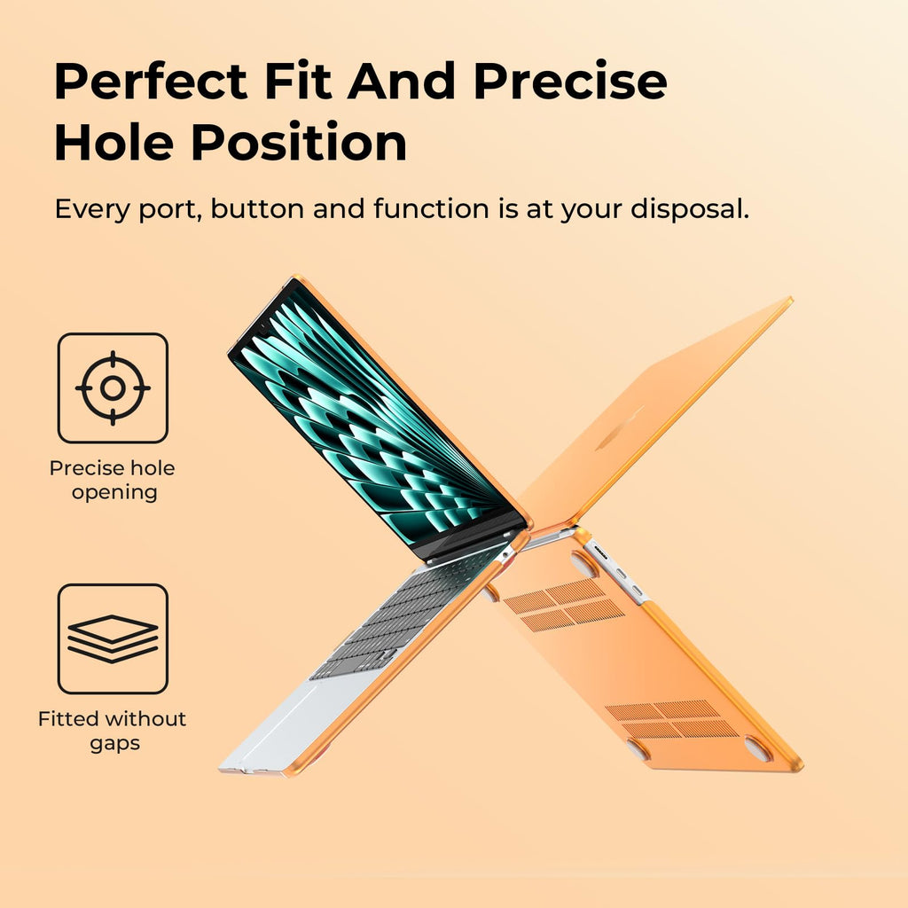 EooCoo for MacBook Pro 13 inch Case M2 M1 2023-2017 Slim Frost Black