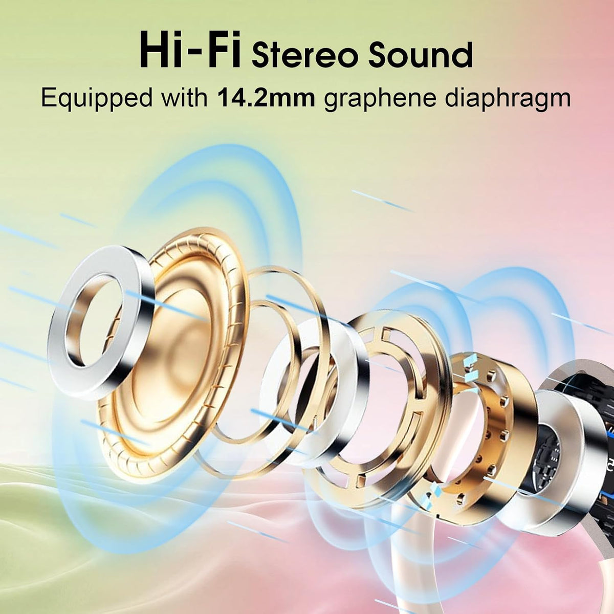 Aptkdoe Wireless Earbuds 75H Bluetooth 5.4 Sport Headphones with Earhooks
