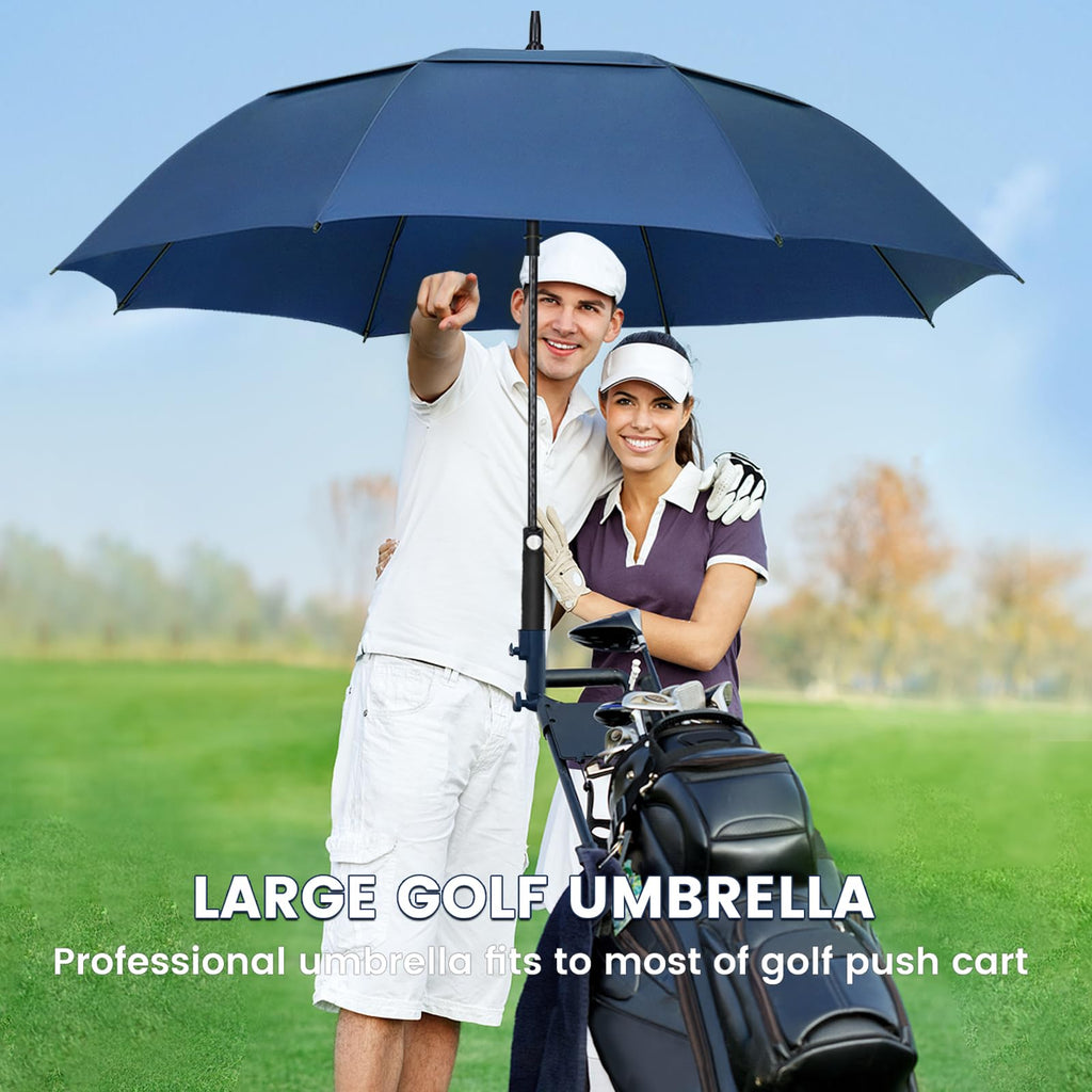 NINEMAX Large Golf Umbrella Windproof Strong 54/62/68 Inch,Extra Big Golf Umbrellas Automatic Open Double Canopy for Gents Women