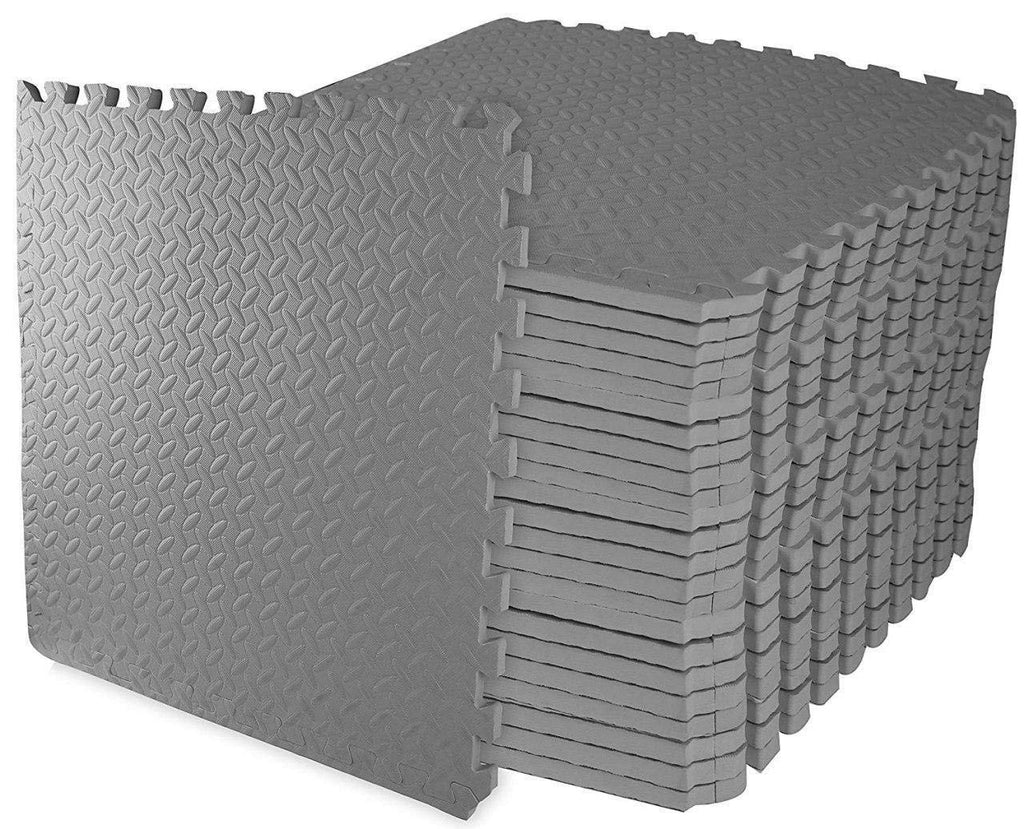 ComFy Mat Gym Flooring Mat, Foam Exercise Mats, Interlocking Puzzle EVA Floor Tiles, Non slip Rubber Cushion For Home Workout, Bonus Adhesives,24"X24"(60x60cm)
