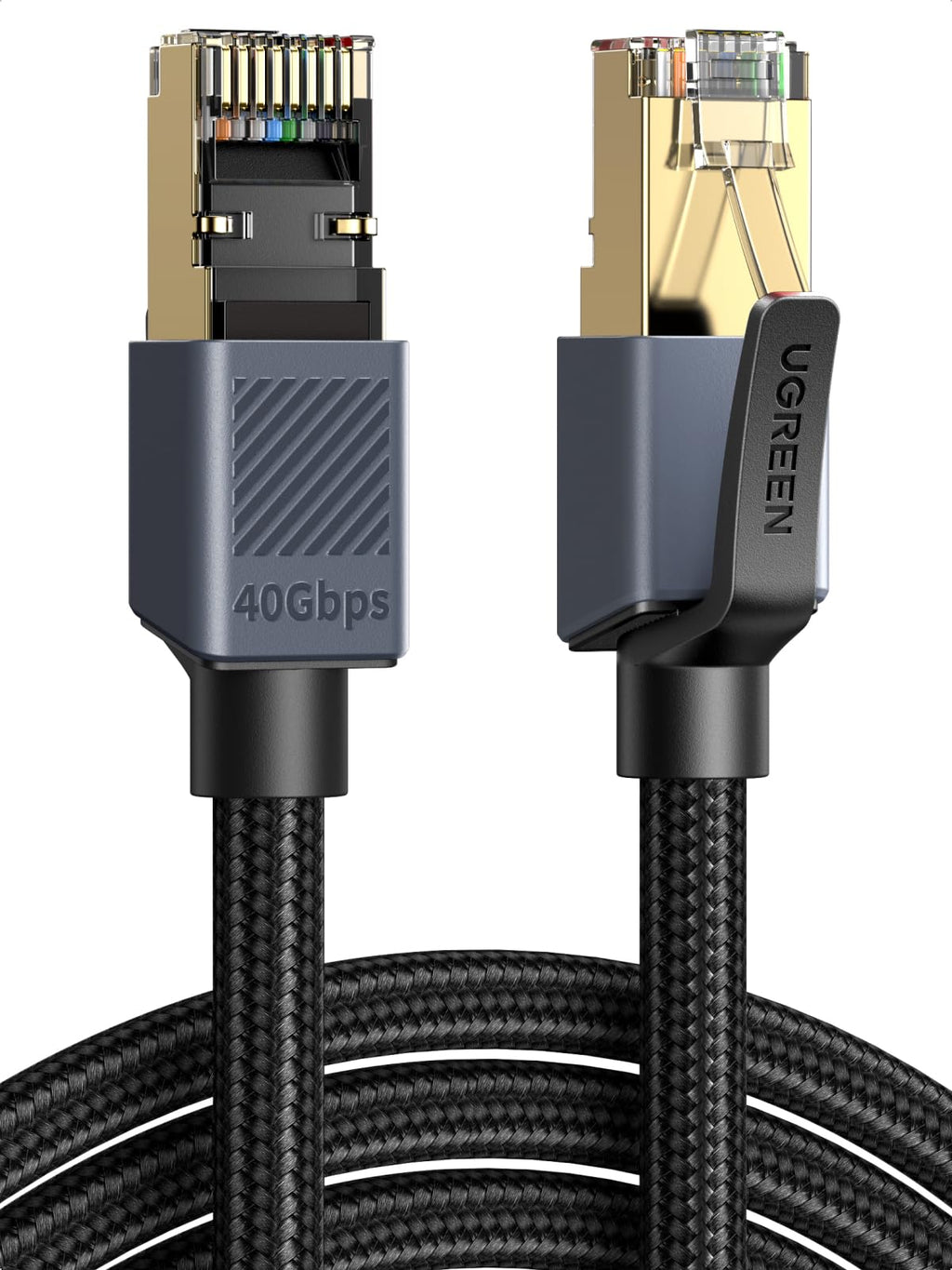 UGREEN Ethernet Cable 3m, Cat 8 High-Speed 40Gbps Internet Cable Braided