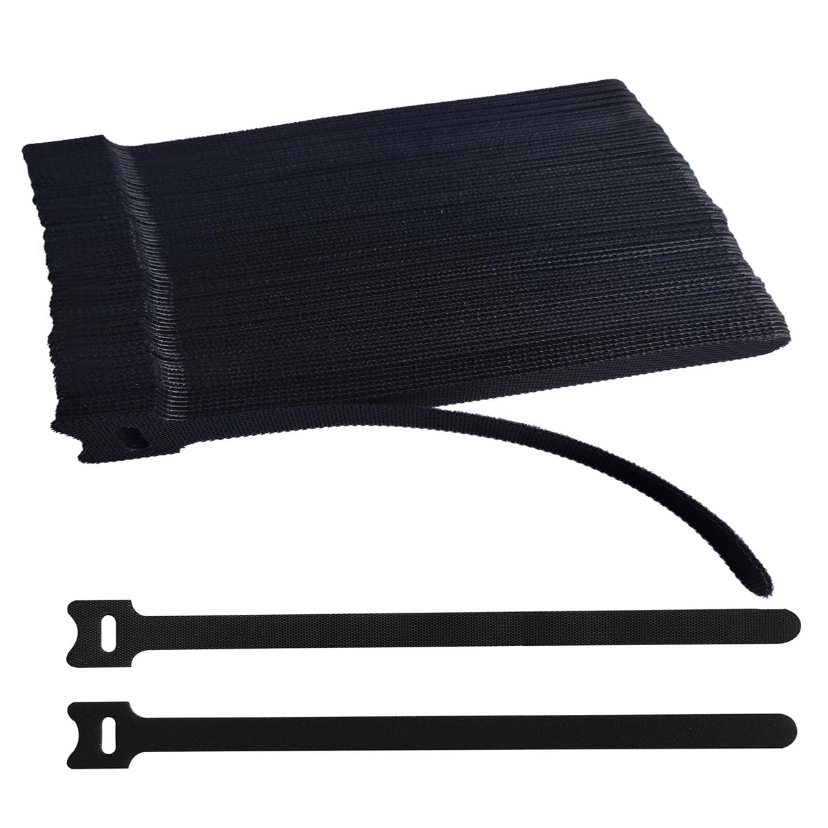 6 Inches 400 PCS Black Reusable Cable Ties,Multi-purpose Adjustable Cord Straps,Cable Organizer,Cord Wrap and Hook Loop Cords Management,Adjustable Cord Ties
