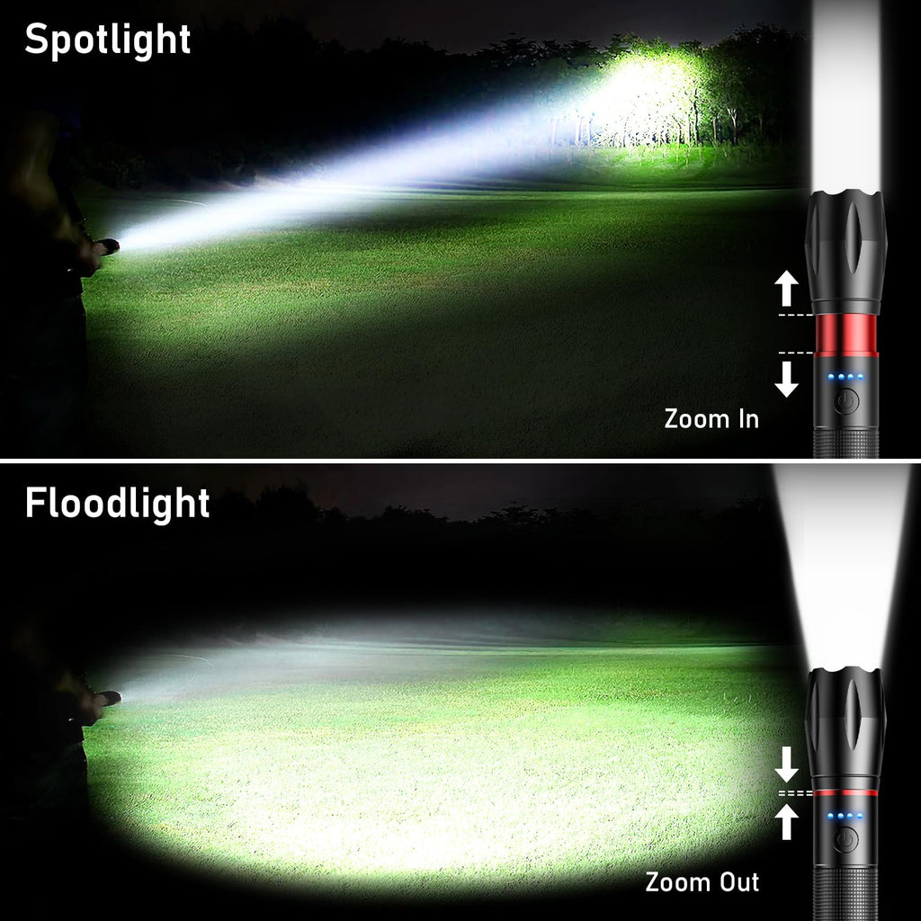 Blukar LED Torch Rechargeable, 2000L Super Bright Flashlight with 5 Modes