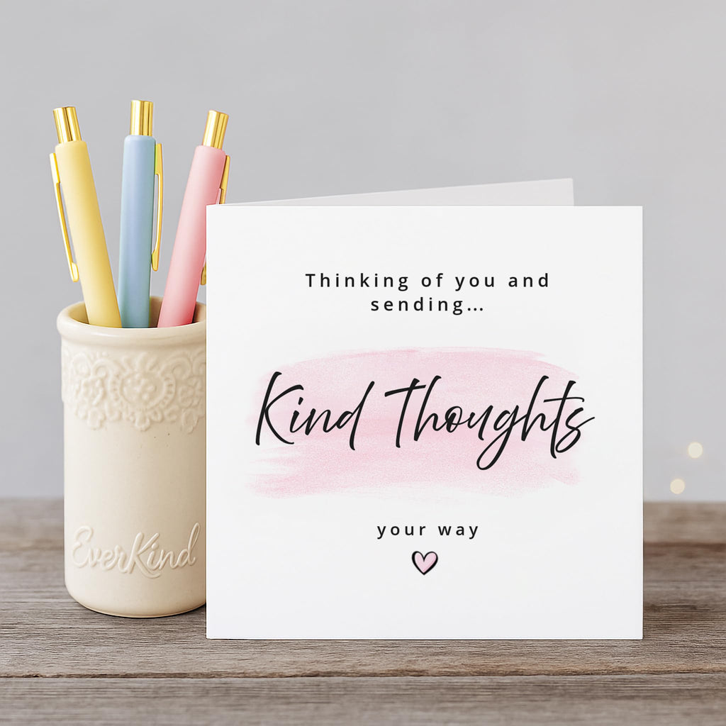 Thinking of You Card – Paper Hearts Design | Encouragement and Support Card for Friend, Family or Colleague | Comfort for Grief, Tough Times or Just Because | Blank Inside | Eco Packaging