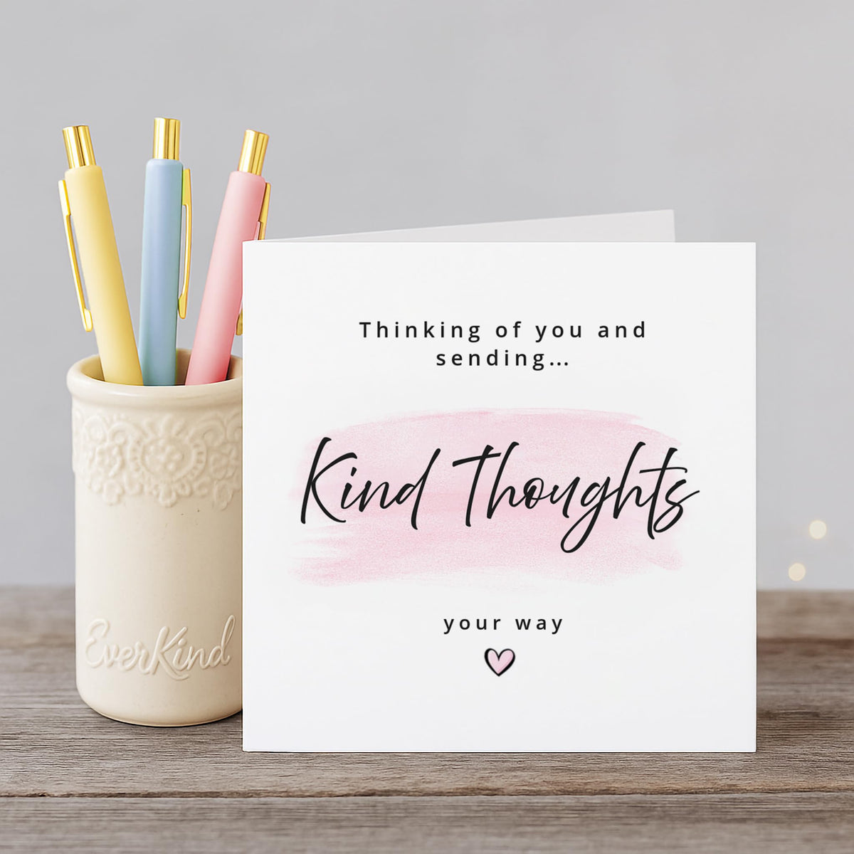 Thinking of You Card – Paper Hearts Design | Encouragement and Support Card for Friend, Family or Colleague | Comfort for Grief, Tough Times or Just Because | Blank Inside | Eco Packaging