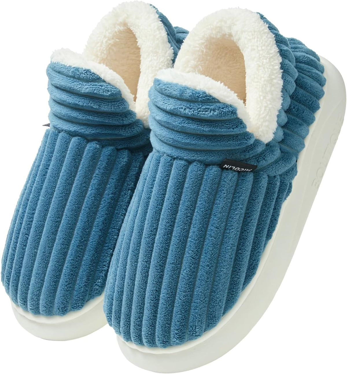 Misolin Slippers Women Clouds Bootie Corduroy Memory Foam Warm House Shoes