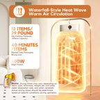 Portable Clothes Dryer, Clothes Dryer Hold 12 Items Up, With Time Setting、Remote Control, Portable Dryers For Laundry, Apartments, RV, Travel, Low noise、Energy Saving (Grey)