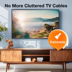 Wire Hider, 157in Delamu Cord Hider Wall, Paintable Wire Covers for Cords, TV Cable Hider Wall Kit, Cable Covers Raceway, Cable Management Hide TV Cords for Wall Mount TV, 10XL15.7 W0.95 H0.55in Brown