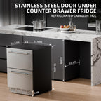 Antarctic Star 18L Mini Fridge Cooler 24Can, Beverage Refrigerator with Quiet Compressor, LED Light,Freestanding Small Fridge with Electronic Temperature Control for Home and Bar(40-61 ℉)