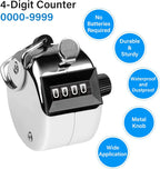 tally counter, 4-digit clicker counter, Metal hand tally counters clicker for counting, golf scoring
