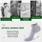 Niorasen Bamboo Trainer Socks for Men & Women, 6 Pairs, Low Cut