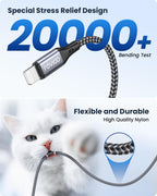 RAVIAD Short USB C Lightning Cable 30CM MFi Certified iPhone Charger USB C