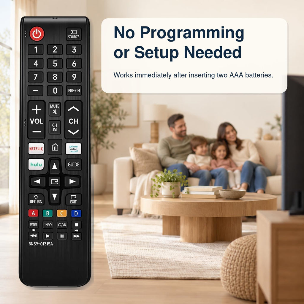 Replacement for Samsung TV Remote, for All 2019-2026 Samsung Remote Control for Smart TV with Voice Control. 2-Year Full Warranty.