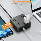TESSAN Surge Protector Power Strip with 900J Surge Protection, 5 Ft, Grey