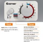 COSTWAY 1.5 Cu.ft. Portable Clothes Dryer,850W Compact Laundry Dryer,Silver