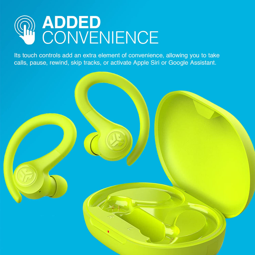 JLab, Go Sport+, True Wireless Workout Earbuds, Bluetooth Sport Earbuds, Clear Calling, Sand
