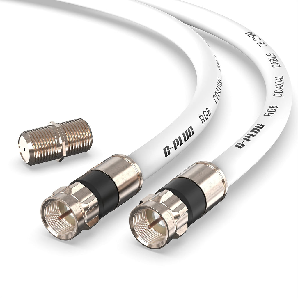 G-PLUG 40FT RG6 Coaxial Cable Extender - Coax Cable Cord, Triple Shielded