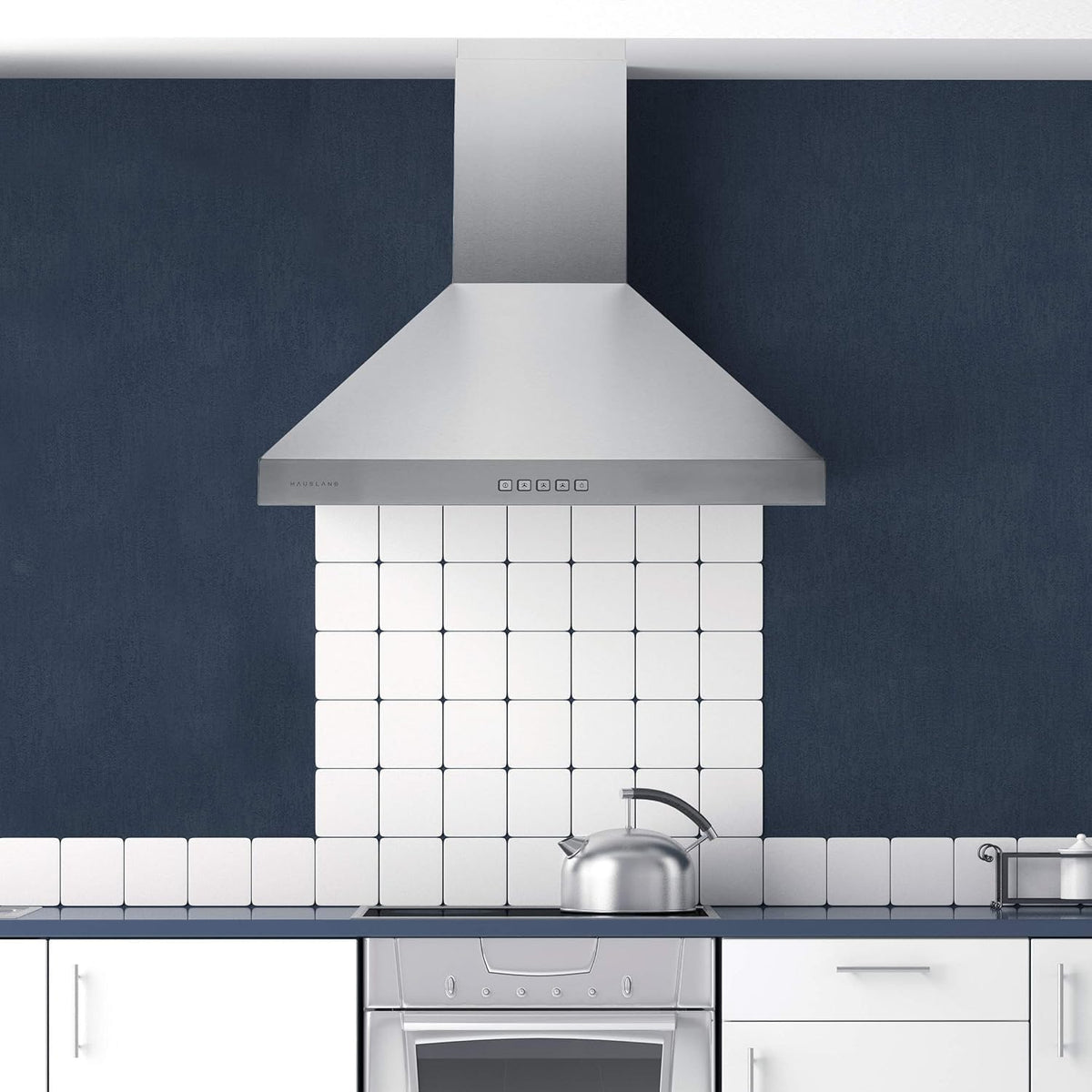 Hauslane Wall Mount Range Hood 30 Inch Convertible 350-750 CFM Low Noise