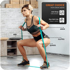 Active 100 Resistance Bands, Set of 5 Different Levels, Exercise Band for Home Gym, Training and Yoga with Carrying Bag