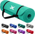 XN8 Sports Yoga Mat 10mm & 15mm Thick NBR Exercise Mat with Carry Strap