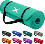 XN8 Sports Yoga Mat 10mm & 15mm Thick NBR Exercise Mat with Carry Strap