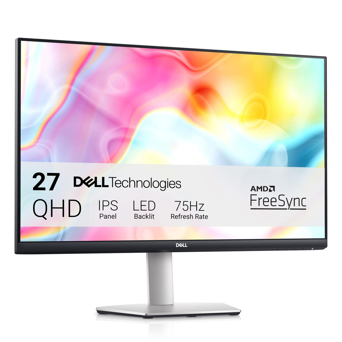 Dell 27 Plus QHD Monitor - S2725DSM - 27-inch QHD (2560x1440) 144Hz 1ms Display, 2 x 3W Speakers, HDMI/DisplayPort 1.4 Connectivity, Height/Tilt/Pivot/Swivel Adjustability, AMD FreeSync - Ash White