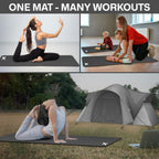 XN8 Sports Yoga Mat 10mm & 15mm Thick NBR Exercise Mat with Carry Strap