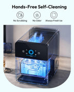 EUHOMY 2.4" Ice Ball Maker Countertop, 3Pcs Ready in 40Mins, 108Pcs/Day, Self-Cleaning Sphere Ice Maker Machine with Crystal Clear Ice, Round Ice Cube Maker for Whiskey & Bourbon