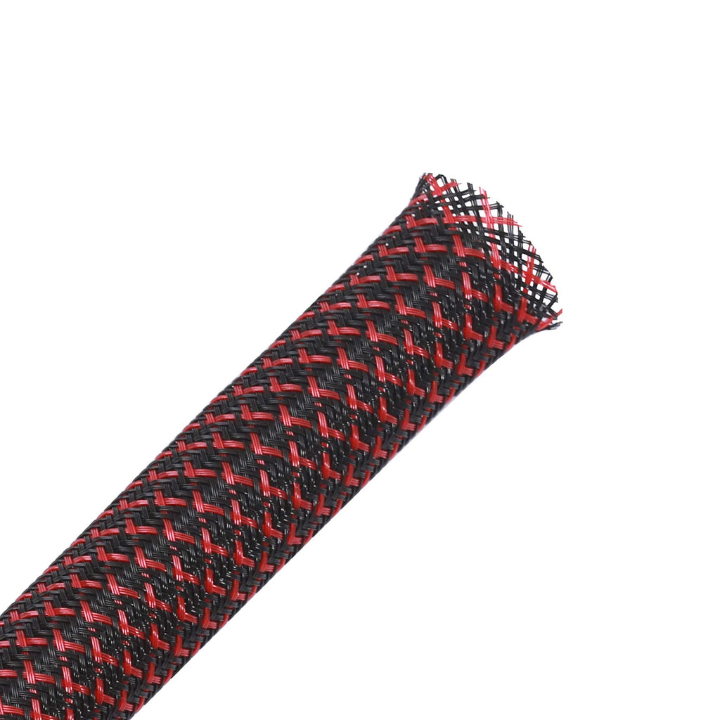 100ft - 1/2 inch PET Expandable Braided Sleeving – Black – Alex Tech Braided Cable Sleeve