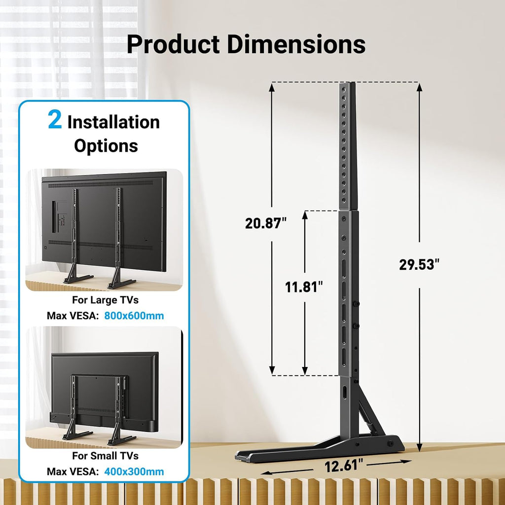 PERLESMITH Universal TV Stand Legs for 20–75 Inch TVs up to 110 lbs