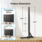 PERLESMITH Universal TV Stand Legs for 20–75 Inch TVs up to 110 lbs