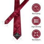 URAQT Men Solid Satin Necktie, 8cm Classic Formal Tie