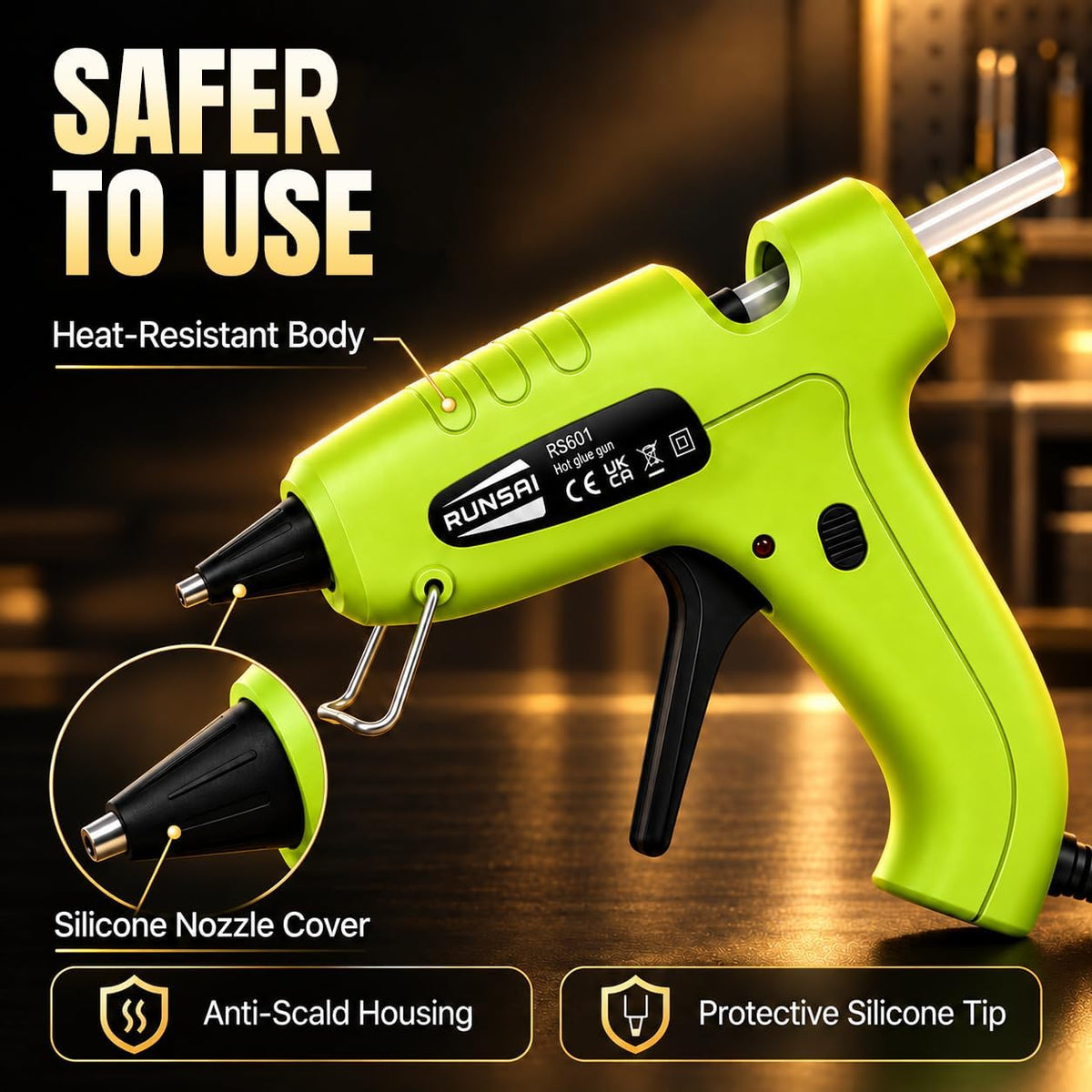 RUNSAI® Hot Glue Gun Kit, 30W Mini Glue Gun with 30pcs 7mm Sticks