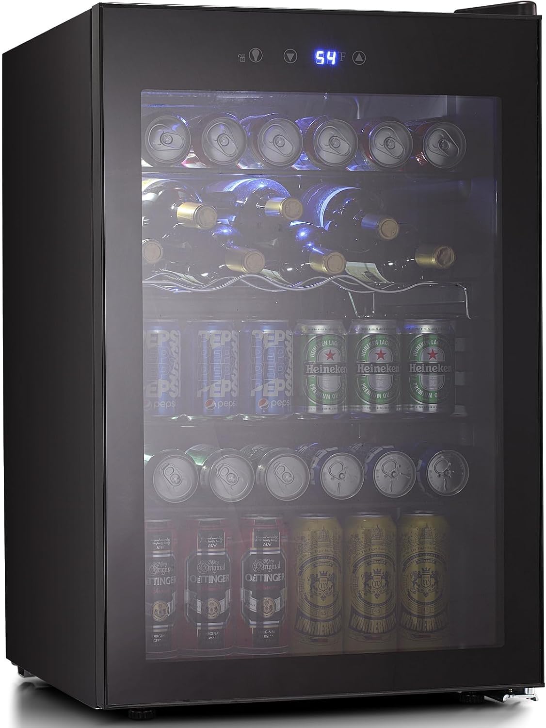 Antarctic Star Beverage Refrigerator Cooler 68 Can, Mini Fridge with Glass Door for Beer Drinks Wine,Freestanding Small Fridge with Electronic Temperature Control for Home and Bar,1.7 cu.ft