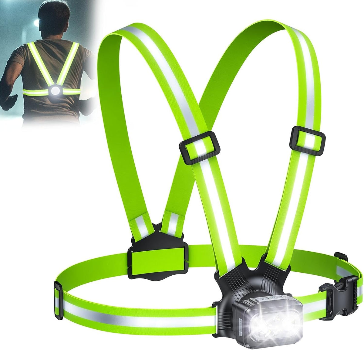 Running Lights for Runners, 500LM Chest Running Light with 7 Modes