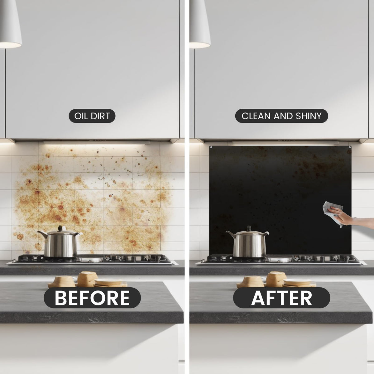 12"x29.5" Stainless Steel Backsplash - Ultra Flat & Easy to Clean, Protect Wall from Splash & Stain - Kitchen Stove Backsplash Panel for Oven & Range Hood with Pre-Drilled Holes