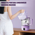 Underwear Washing Machine, Upgrade 2.5L Mini Portable Washing Machine, Mini Washer Deep Cleans Small Clothes for Apartment, Dorm, RV, Travel & Hotel Use (White)