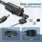 SPGOOD Bike Lock with 2 Keys, 12 mm Steel Cable Lock, 120 cm Length