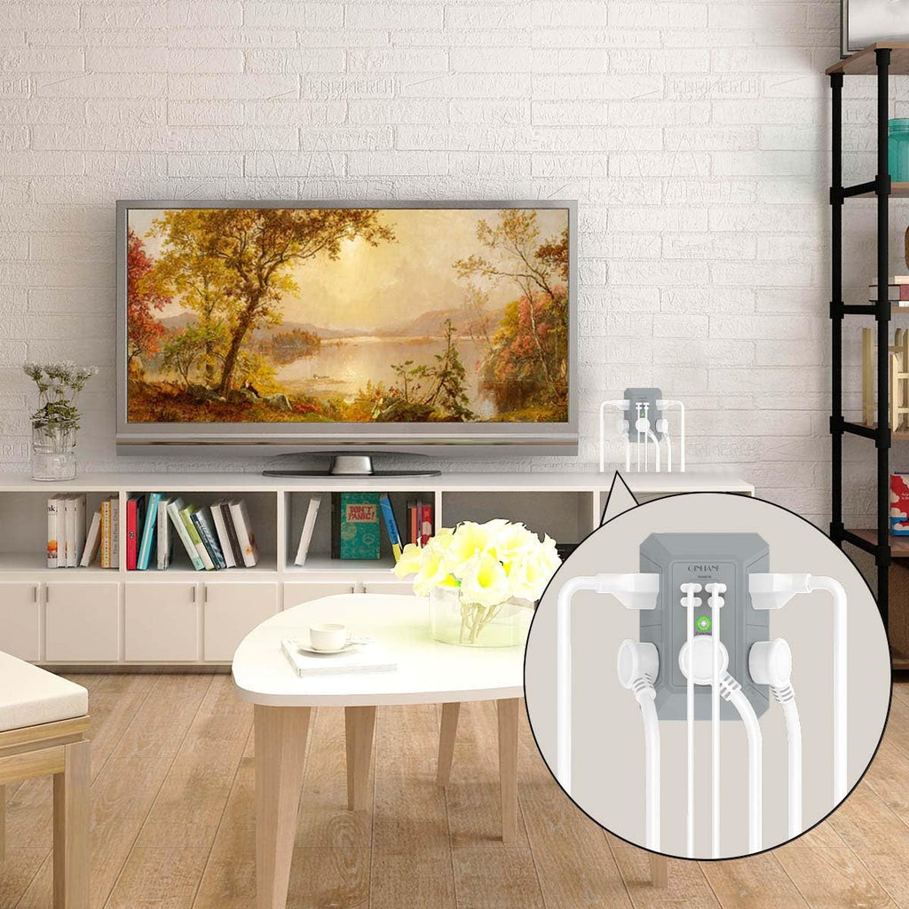 Surge Protector, QINLIANF 5 Outlet Extender with 4 USB Ports(2USB-C)
