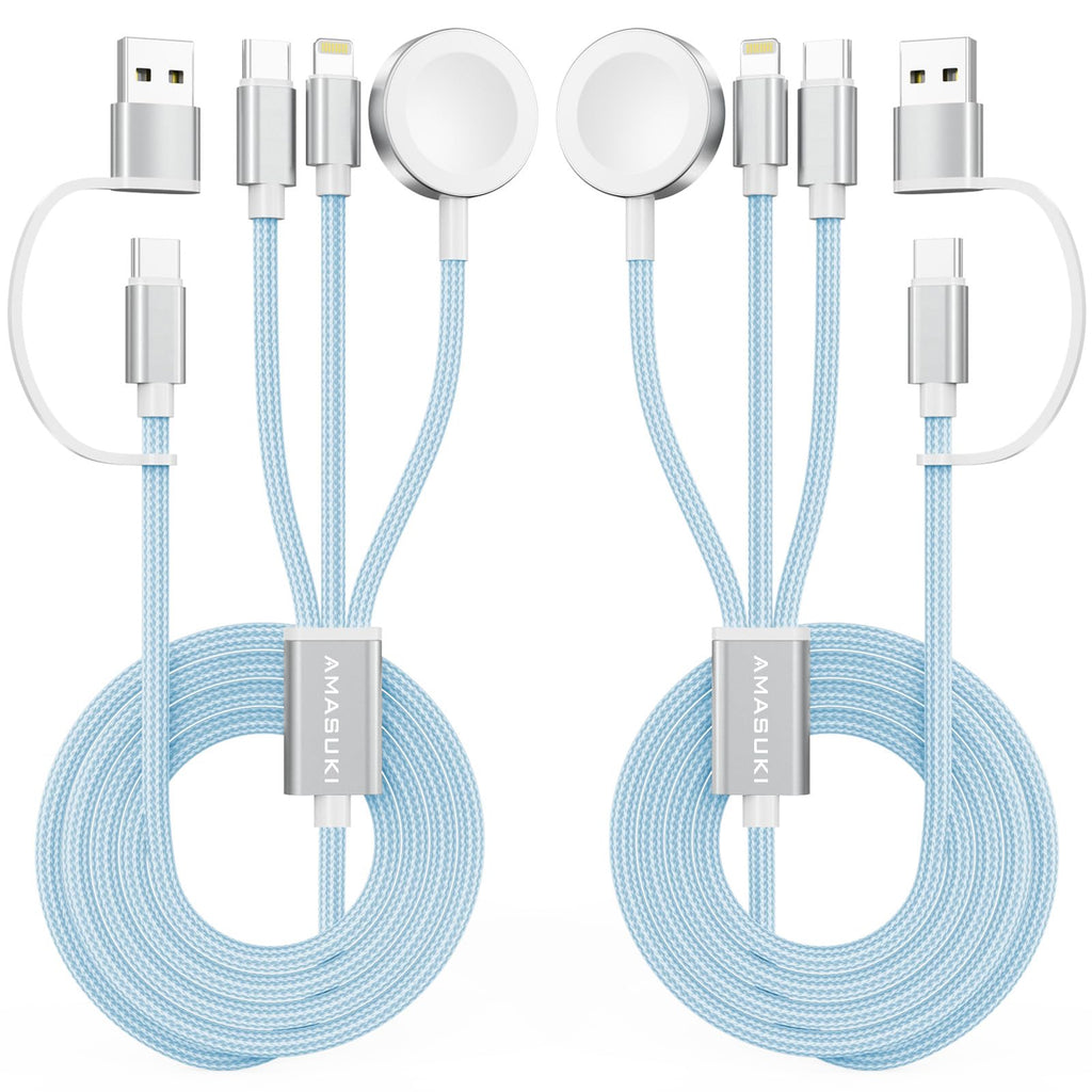 Travel Essentials,3 in 2 USB C Cable for Apple Watch Charger,iPhone Charger,Multi Charging Cable,Cruise Vacation Camping Essentials,Portable for iWatch Series 12-2/Ultra/SE & iPhone 18 17-12,Car,Pink