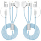 Travel Essentials,3 in 2 USB C Cable for Apple Watch Charger,iPhone Charger,Multi Charging Cable,Cruise Vacation Camping Essentials,Portable for iWatch Series 12-2/Ultra/SE & iPhone 18 17-12,Car,Pink