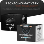 Black Nitrile Disposable Gloves - Latex-Free, Powder-Free, Pack of 100, Strong and Puncture-Resistant, Medical, Food Handling, Tatoo Barber Shop Gloves (Medium)