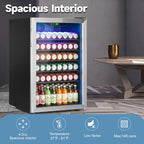 DOGHLY 0.95 Cu.Ft Mini Fridge Mirror Door for Beverages & Skincare, 24 Cans