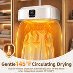 Portable Clothes Dryer, 600W Foldable Mini Dryer with 8 Timer Settings